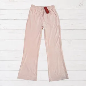 NWT Southern Marsh Courtney Corduroy Lounge Pants Pink Velour M Preppy thumbnail 2