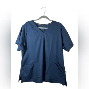 Carhartt Navy Blue Scrub Top XL Utility‎ V-Neck thumbnail 2