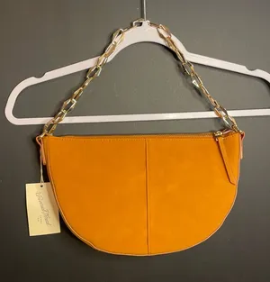 Universal Thread Half-Moon Shoulder Purse Bag Brown Gold Chain Strap. Pocketbook thumbnail 1