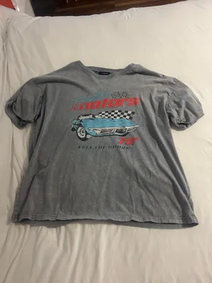 Oversized Graphic Tee Gray Size undefined thumbnail 2