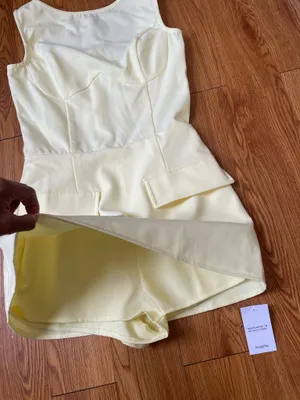 Plt lemon woven pocket detail skort playsuit thumbnail 5
