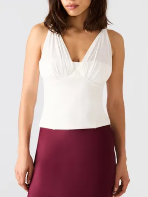 NWT Steve Madden Addisyn Top in Antique White Size Small thumbnail 1