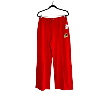 NWT DISNEY Park Bright Orange / Red Pull On Pant Glitter Gold Logo Medium thumbnail 7