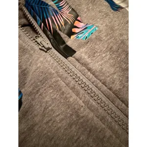 Pink Victoria’s Secret Gray Tropical Zip Up Jacket thumbnail 6