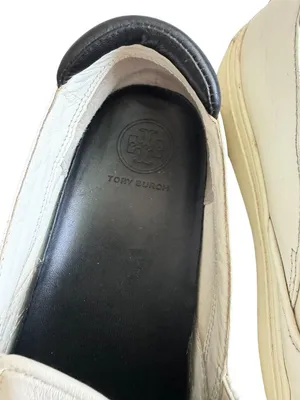 TORY BURCH Black White Leather Colorblock Sneakers Size 6 thumbnail 6