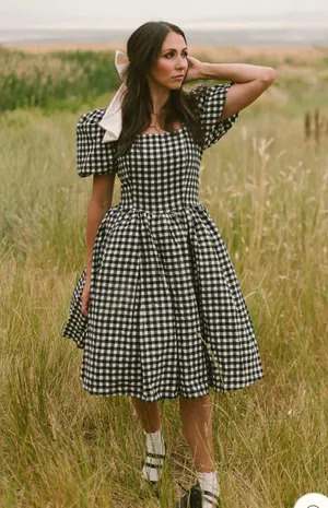 Ivy City Black Gingham Dress thumbnail 1