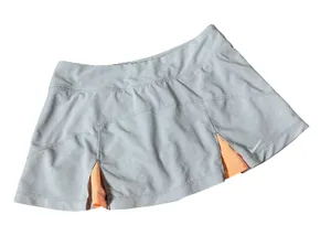 Nike Dri-FIT Tennis Skort Women Small Grey Peach Activewear Athletic Skirt Mini thumbnail 1