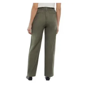 Gap Women Easy Twill Pant Olive Green Relaxed Fit‎ Breathable Cotton Lyocell S thumbnail 2