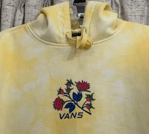 Vans Tie Dye Flower Logo Hoodie Sweatshirt thumbnail 2