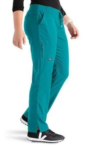 NWT Grey’s Anatomy By Barco Tie Front Cargo Pants Hunter Green Small thumbnail 1