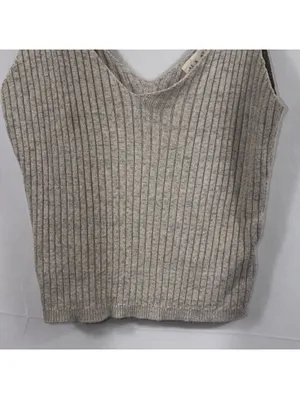 L.A. Hearts Gray Ribbed V-Neck Cami Tank Top Small thumbnail 3