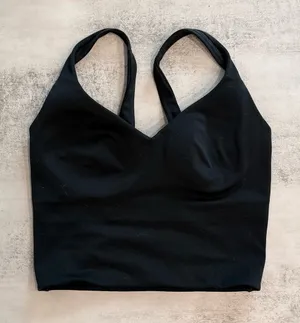 Nike Alate Medium Support Crop Tank Top Black Size S thumbnail 1