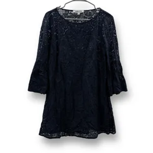 RTR Elizabeth and James Glorietta Navy Blue Lace‎ 3/4 Bell Sleeve Mini Dress thumbnail 3