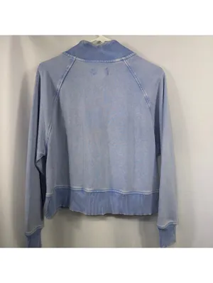 American Eagle Blue Henley Pullover Sweatshirt XS thumbnail 9