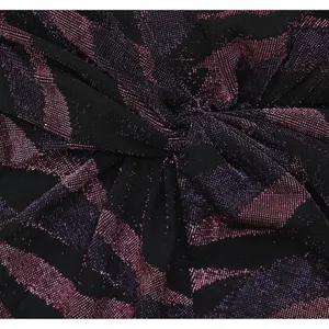 NWT Siena Metallic Side-Twist Long Sleeve Faux Wrap Mini Dress Purple Multi 8 thumbnail 11