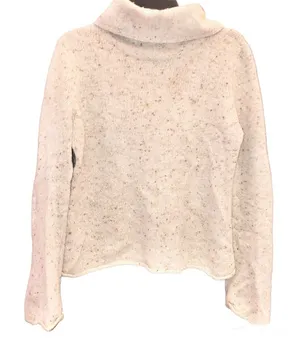 Express Wool Blend Speckled Turtleneck Sweater‎ Cream Large thumbnail 1