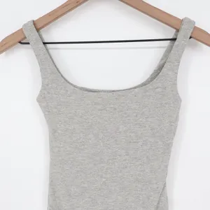 Naked Wardrobe Gray Scoop Neck Sleeveless Thong Bodysuit Medium thumbnail 4