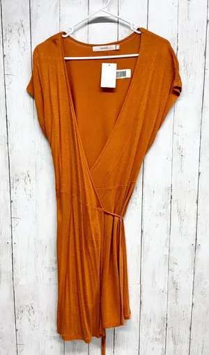Women'Secret Dress Women Size 8 V-Neck Wrap Short Sleeve Midi Tie‎ Waist Detail thumbnail 1