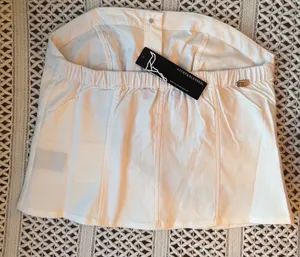 Lucky & Blessed Ivory Button Down Corset Top thumbnail 2