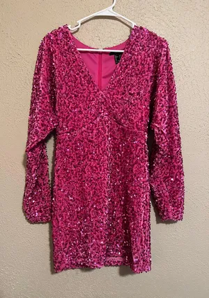 Pink Semi Formal Dress thumbnail 1