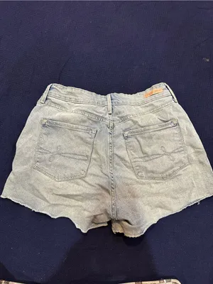 Levi's Light Blue Distressed Denim Shorts thumbnail 7