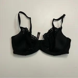 Victorias Secret Bra Unlined Demi Underwire Floral Lace Convertible Black thumbnail 7