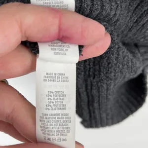 Aerie Gray Waffle Knit Mock‎ Neck Zipper Pullover Sweater Women's Large Cozy thumbnail 4