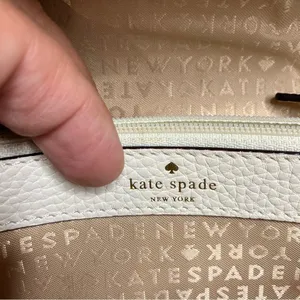 Kate Spade Wesley place‎ woven & leather envelope clutch thumbnail 6