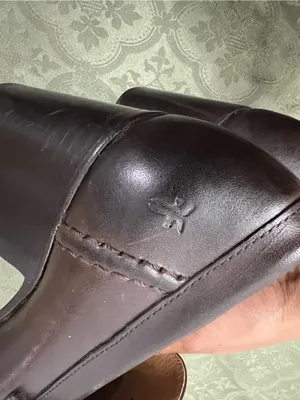 Flye heels Classic Women's Brown Leather Block Heel Loafers thumbnail 9