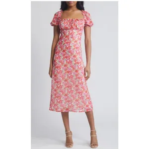 WAYF Felicity Floral Print Midi Dress Size Large‎ thumbnail 2