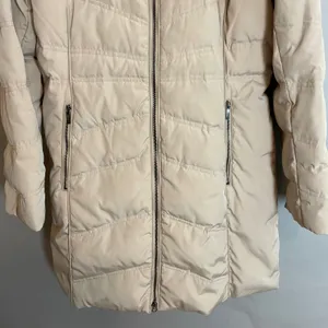 Laundry by Shelli Segal Down Puffer‎ Coat Fur Trim Detachable Hood Women Large thumbnail 4