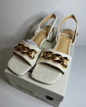 Made of The Future Tweed Chain Slingback Sandals white casual classic stylish fashion work thumbnail 5