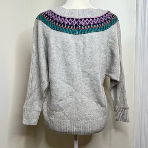 American Eagle Outfitters AEO Wool Blend Deep V Sweater Size Large Dolman Sleeve thumbnail 2