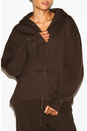 SKIMS NWT Boyfriend Fleece Boxy Zip-Up Hoodie | M thumbnail 1