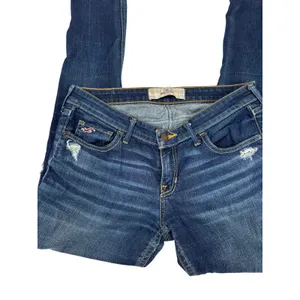 Hollister Y2K Distressed Bootcut Jeans Low Rise Dark‎ Wash W29 L31 thumbnail 3