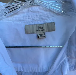 Thread & Supply Heath Button Up Shirt for Women in White Large thumbnail 3