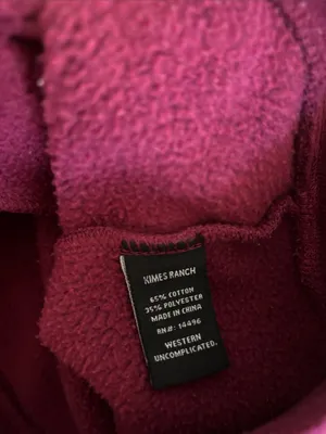 Kimes Ranch Women's Two Scoops Hoodie Women’s Sz L Red Berry Cowl Neck Logo thumbnail 5
