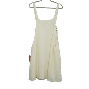 Arula Size 1X Ivory Sequin Chevron Textured Tweed Pinafore Dress Skirtall NEW thumbnail 7