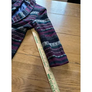 Katie Brooke Coat Wool Blend Aztec Stripe Southwestern Women Size Measured Wool thumbnail 8