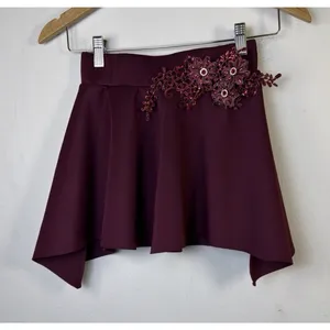 Weissman Jazz Tap Dance Costume red SA small adult competition applique' skirt thumbnail 4