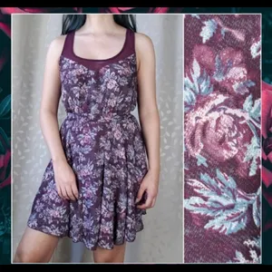 Kimichi blue UO floral rose purple sweetheart dress thumbnail 2