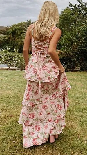 Lady Corset Dress size xs floral pink thumbnail 2