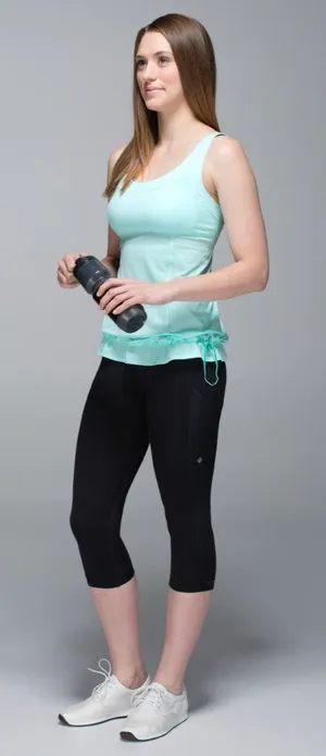 Lululemon Womens Run: Ta Ta Topper Tank Top Size‎ 6 Aquamarine Running Workout thumbnail 1
