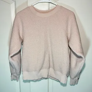 Everlane The Renew Teddy Crewneck Oversized Sweatshirt‎ Blush Pink Organic Small thumbnail 1
