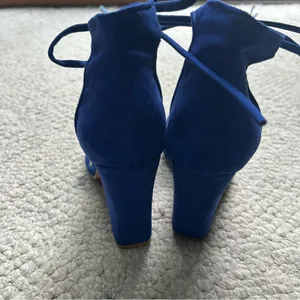 Blue High Heel Shoes By with Strappy Ties Women Size 7.5 Pumps thumbnail 6