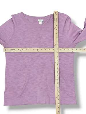 J. Crew Slub Knit Boat Neck Lightweight Sweater Soft Lilac‎ Medium Soft Preppy thumbnail 10