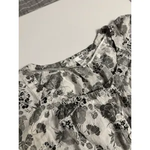 H&M Y2K Floral Puff Sleeve Blouse Women’s US 16 EUR 46 Cottagecore Top thumbnail 4