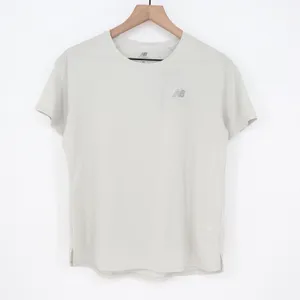 New Balance Womens Athletics Tee WT41253 Light Grey Mesh Training Shirt Size M thumbnail 2