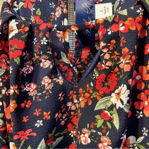 Blue Rain Floral Black and Red Camisole thumbnail 3
