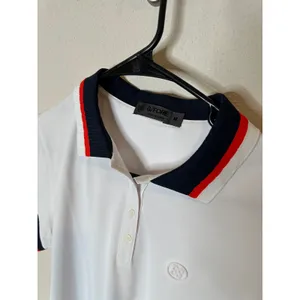 G/FORE Womens White Performance Golf Polo Shirt Striped Trim Size M thumbnail 2